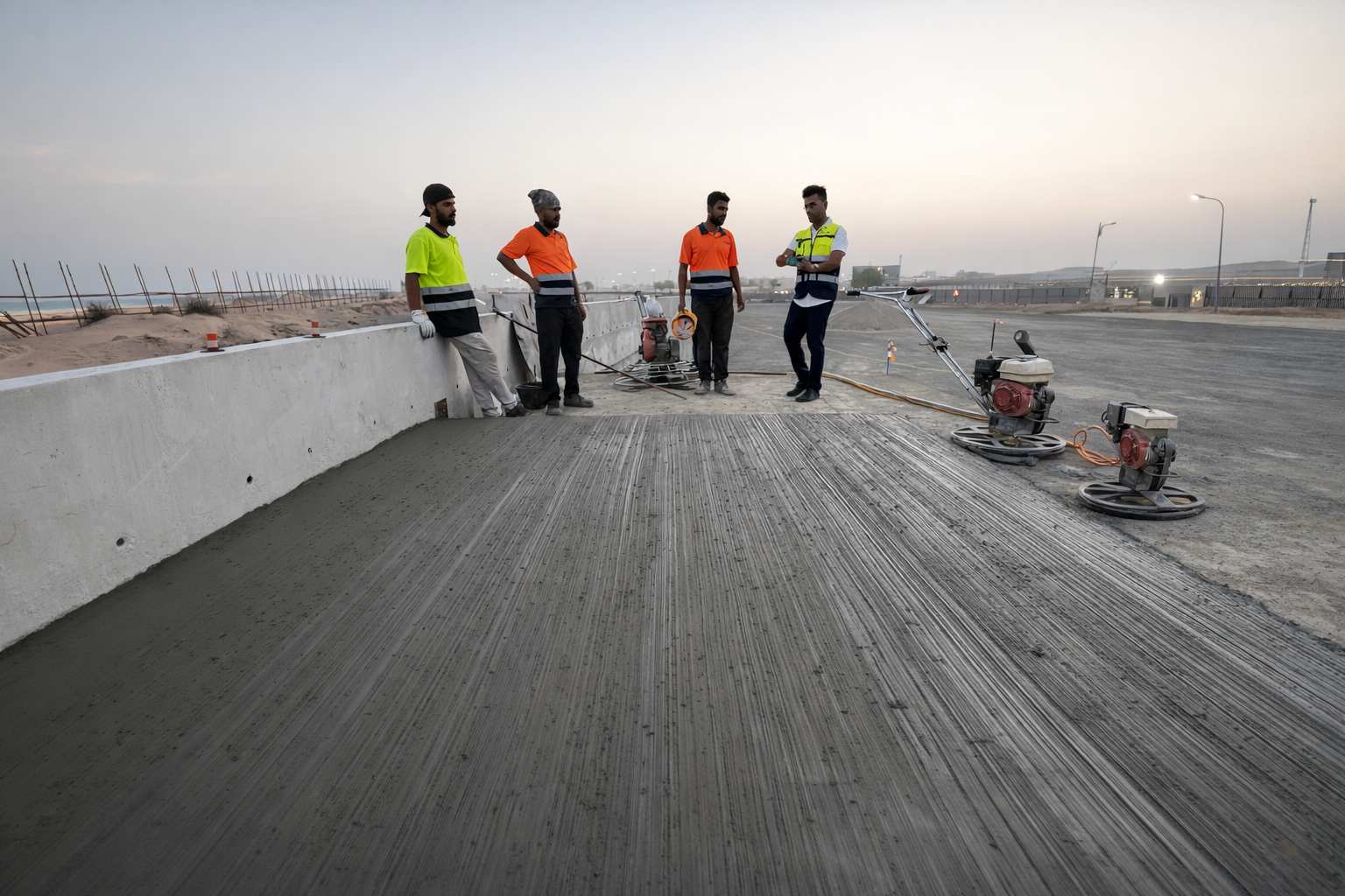 Large scale industrial concrete flooring